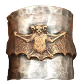 Wholesale ANTIQUE STYLE FLYING BAT EMBOSSED METAL RING